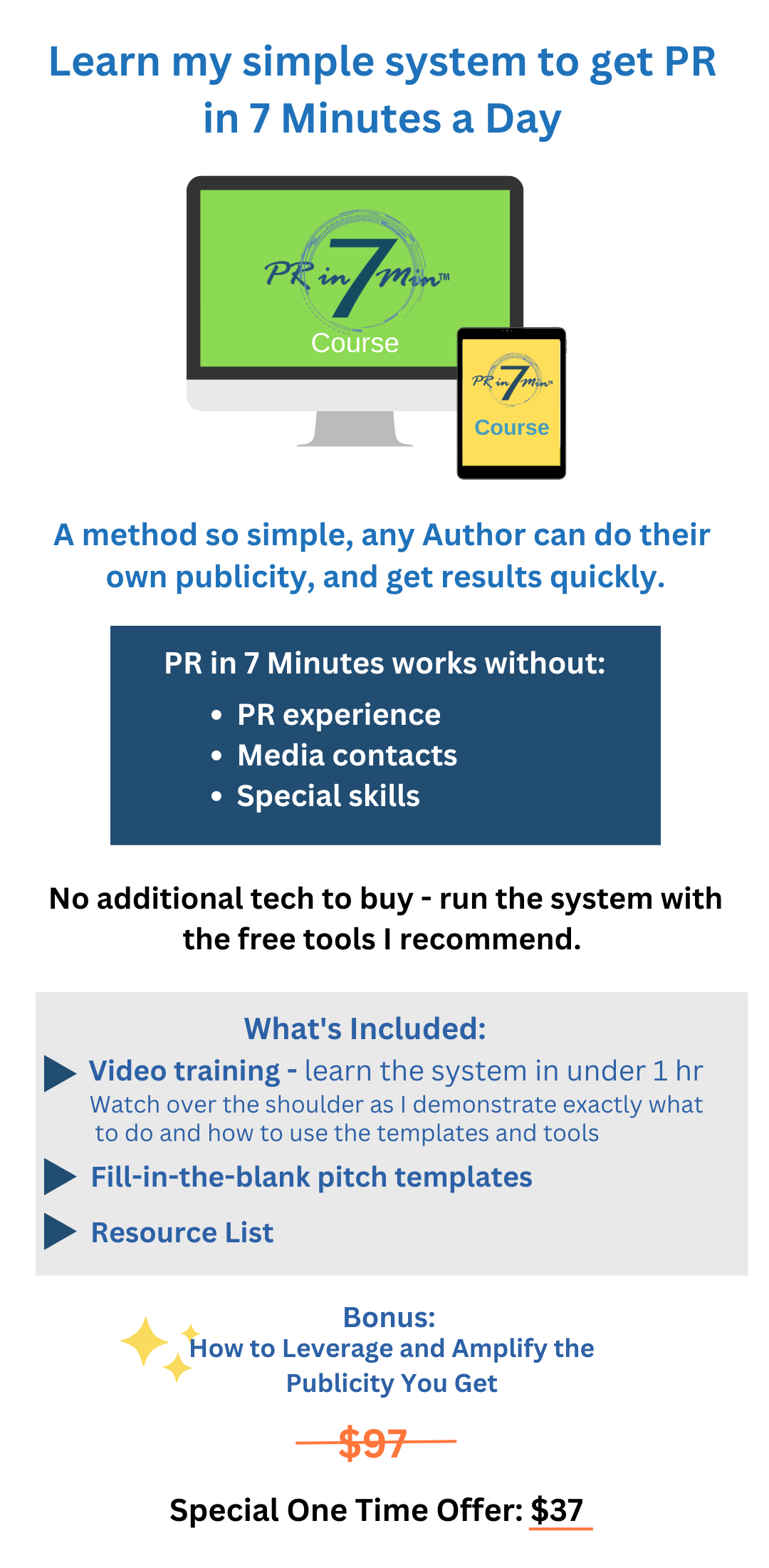 PR in 7 Minutes SPecial Offer